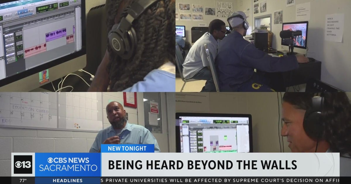 Radio DJ class inside prison walls