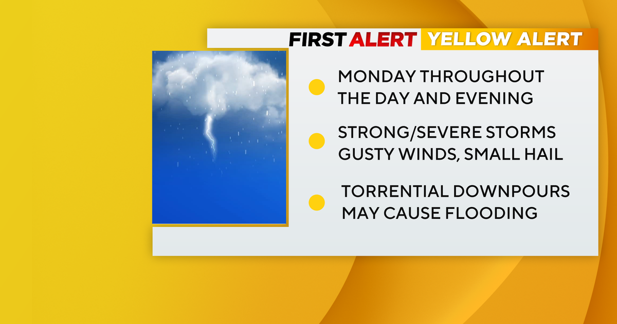 First Alert Forecast: Yellow Alert for severe storms, hail and ...