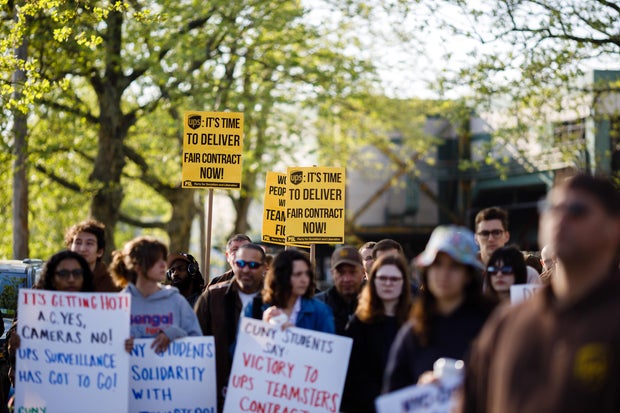 UPS Workers And Teamsters Union Rally