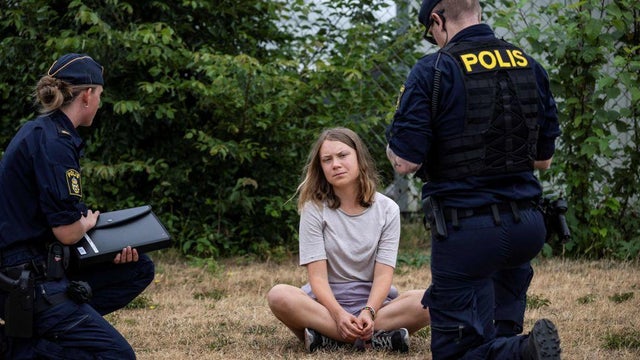 Climate activist Greta Thunberg charged with disobedience, Swedish officials say