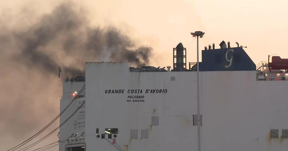 2 firefighters die battling major blaze in ship docked at East Coast's biggest cargo port