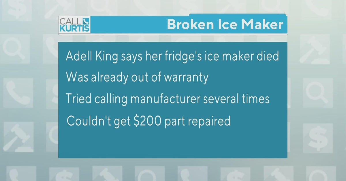 Call Kurtis: Unable to get broken ice maker repaired