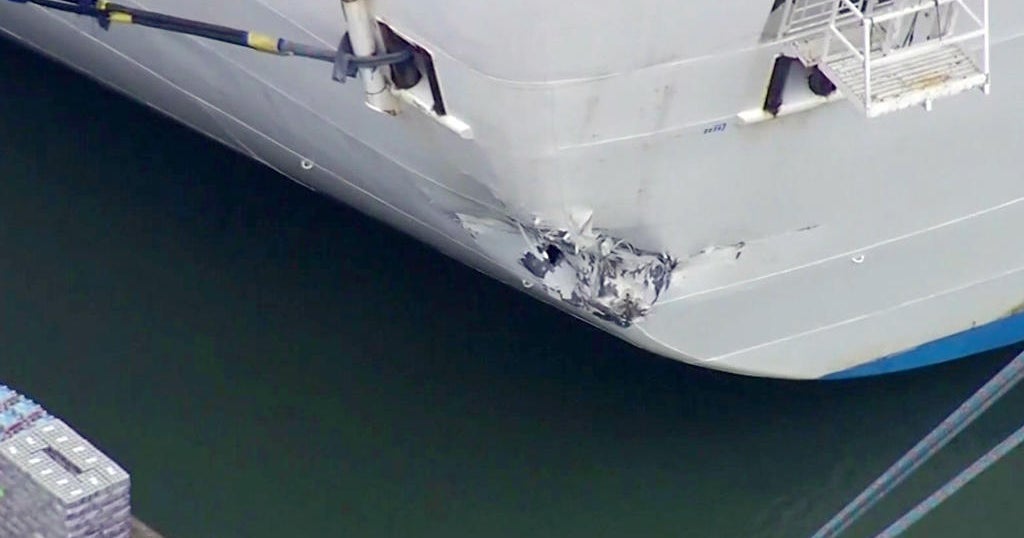 Damaged cruise ship lingers in San Francisco after clipping dock