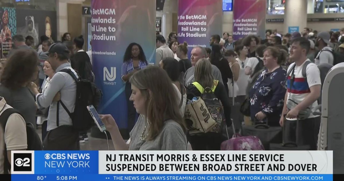 NJ Transit Morris & Essex line service partially suspended - CBS New York