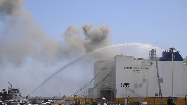 Newark ship fire expected to burn for several more days