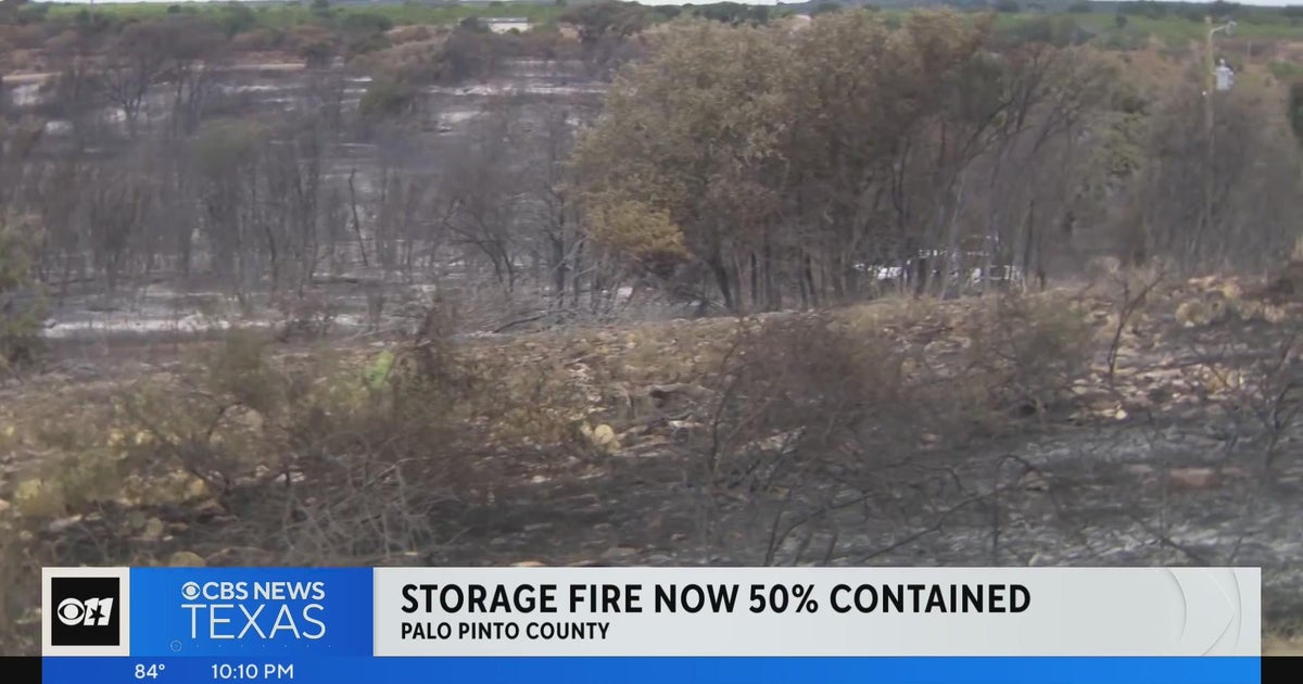 Rekindled Storage Fire now 50% contained - CBS Texas