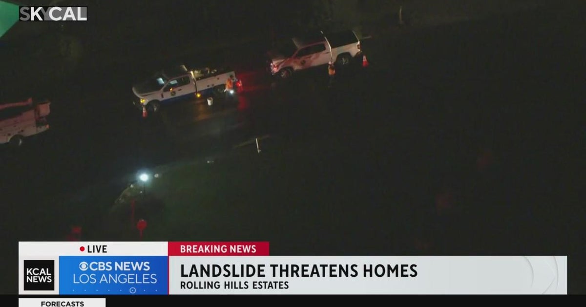 Crews assessing major landslide along canyon in Rolling Hills Estates CBS Los Angeles