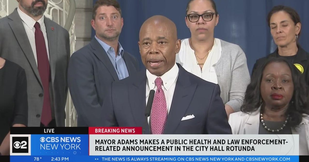 Mayor Eric Adams makes announcement on vaping - CBS New York