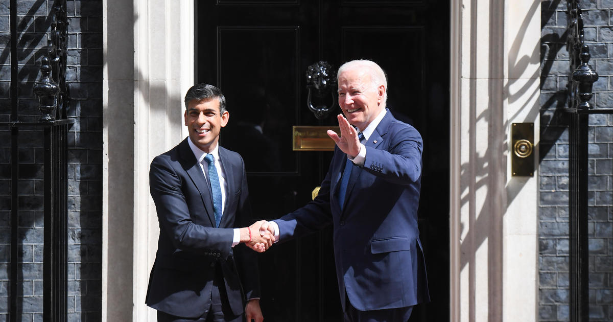 Biden meets U.K. PM Sunak in London before sit-down with King Charles and then heading to NATO summit