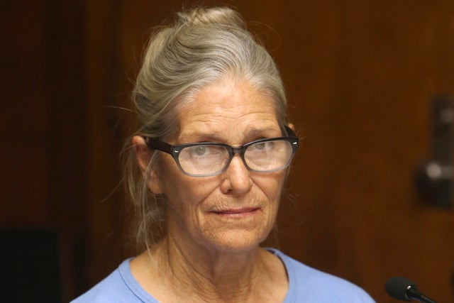 Leslie Van Houten at a parole hearing in 2017 