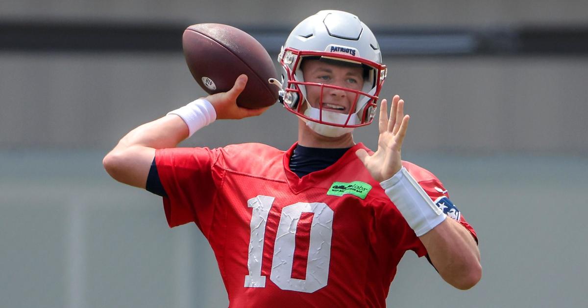 Why is QB Mac Jones wearing No. 50 during Patriots training camp