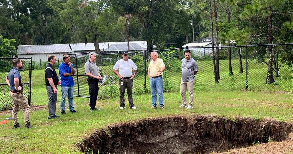 Florida sinkhole that claimed a man’s existence in 2013 reopens, this time harmlessly