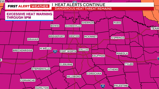 Feels-like temperatures could peak at 109 for parts of North Texas Friday 