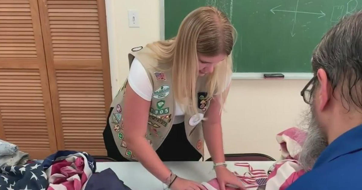 Miami Proud: Girl Scout creates program to give Old Glory a proper retirement