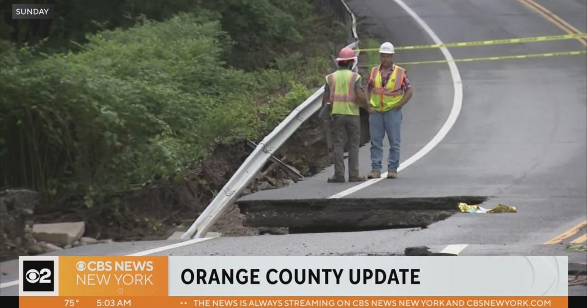 Road closures remain across Orange County - CBS New York