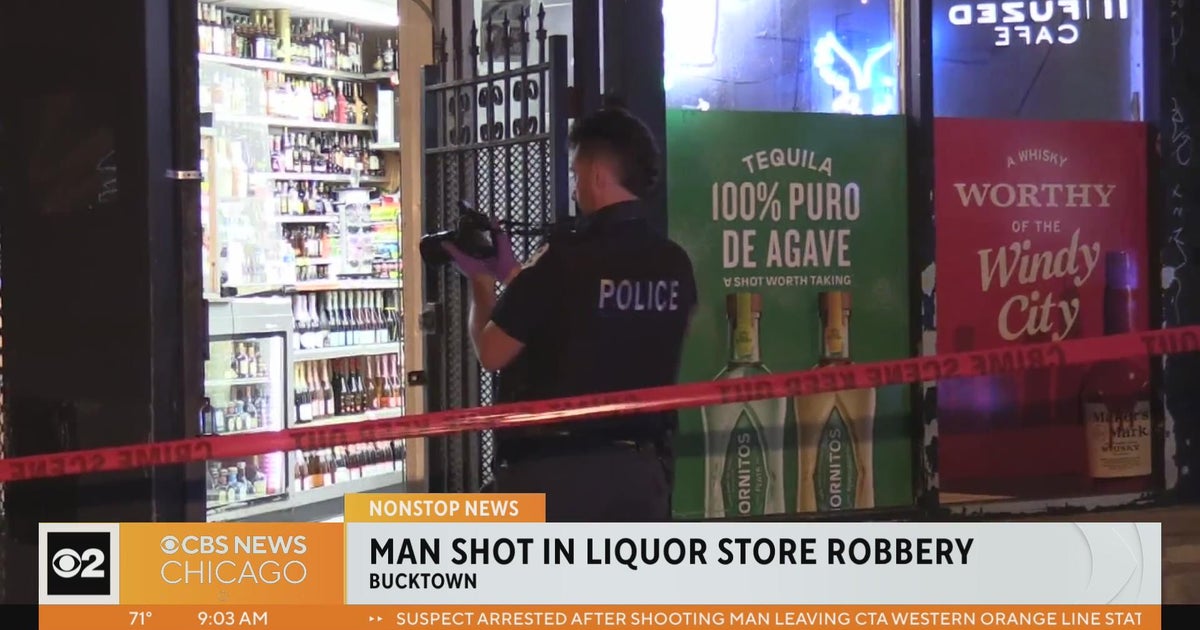 Man shot in liquor store robbery - CBS Chicago
