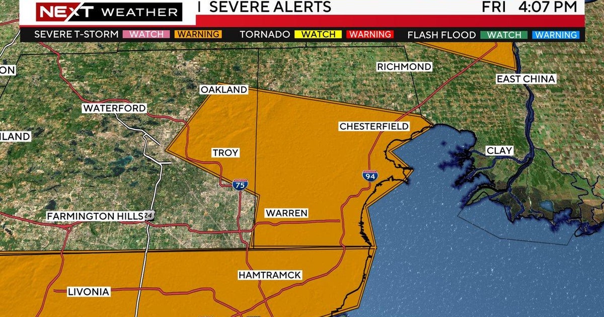 Severe storms move through southeast Michigan Friday CBS Detroit
