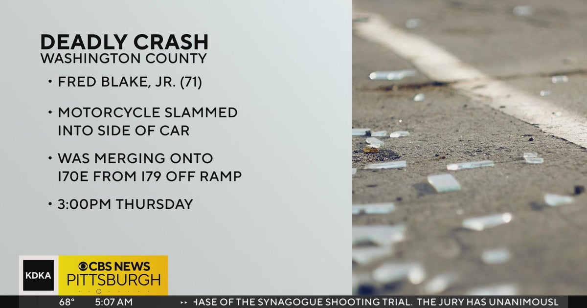 One dead in motorcycle crash in Washington County - CBS Pittsburgh