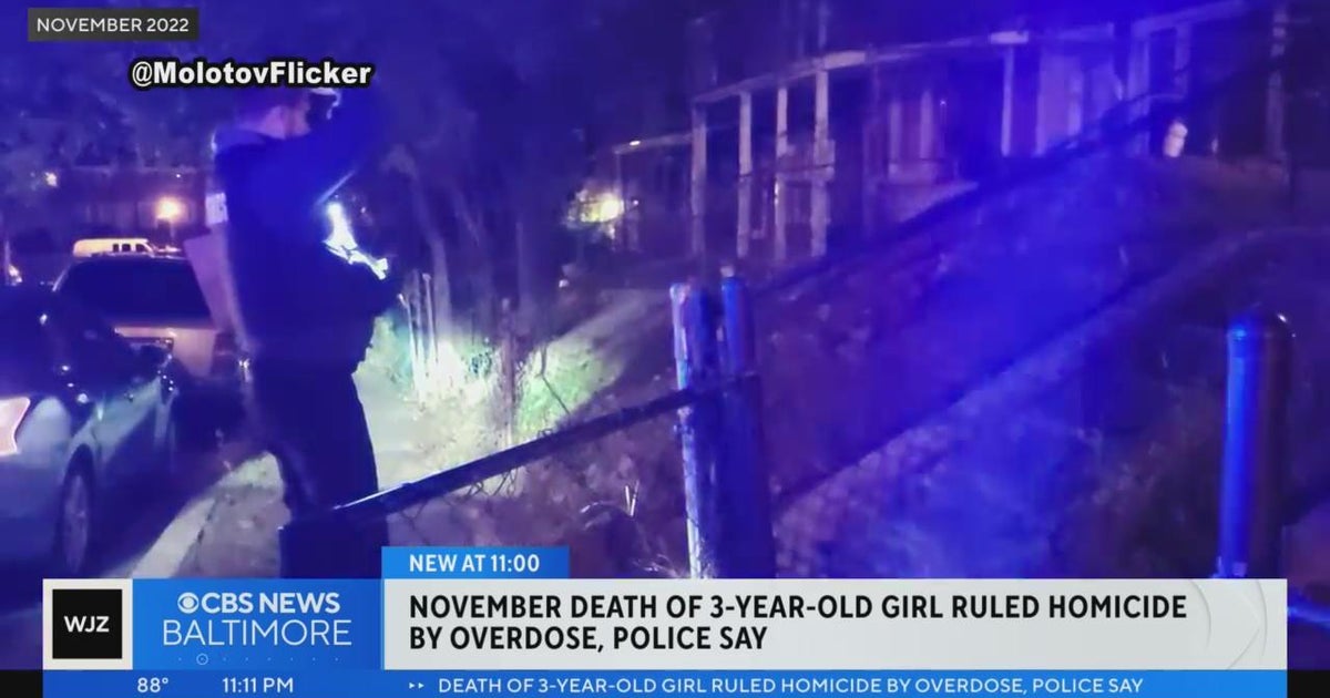 Death of 3-year-old girl ruled homicide by overdose, police say - CBS ...