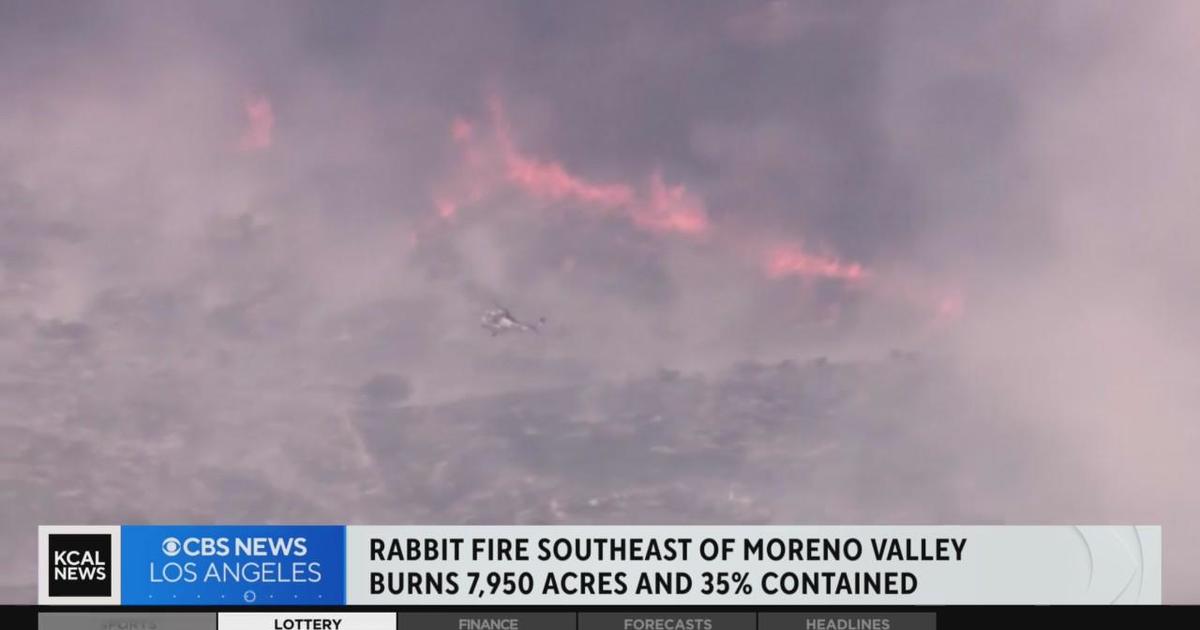 Rabbit Fire burns in Moreno Valley