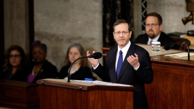 Israeli President Isaac Herzog addresses a joint meeting of the U.S. Congress at the Capitol on July 19, 2023, in Washington, D.C. 