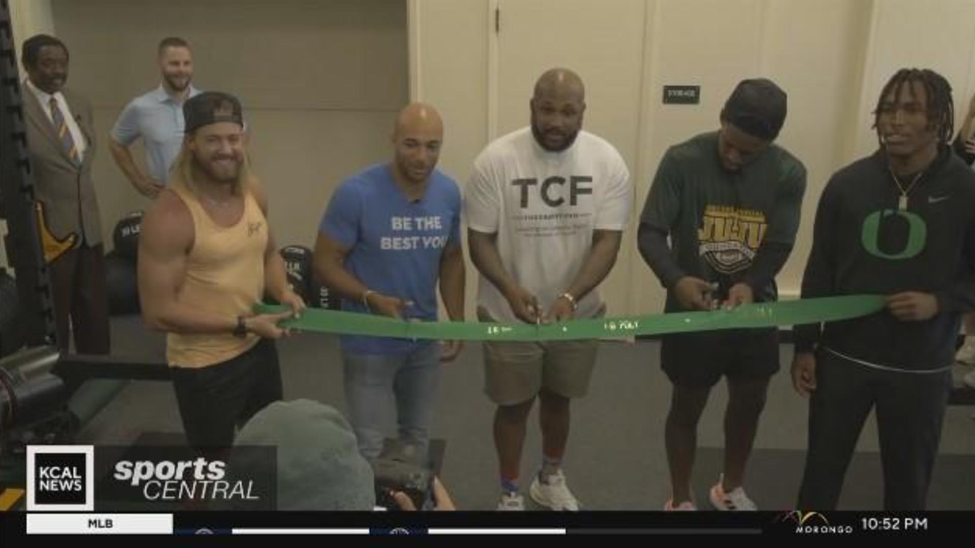 Chargers' Ekeler donates weight room to Long Beach Poly - CBS Los Angeles