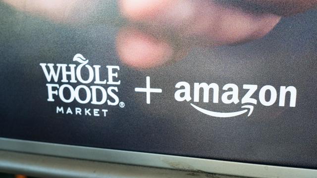 Whole Foods + Amazon sign 