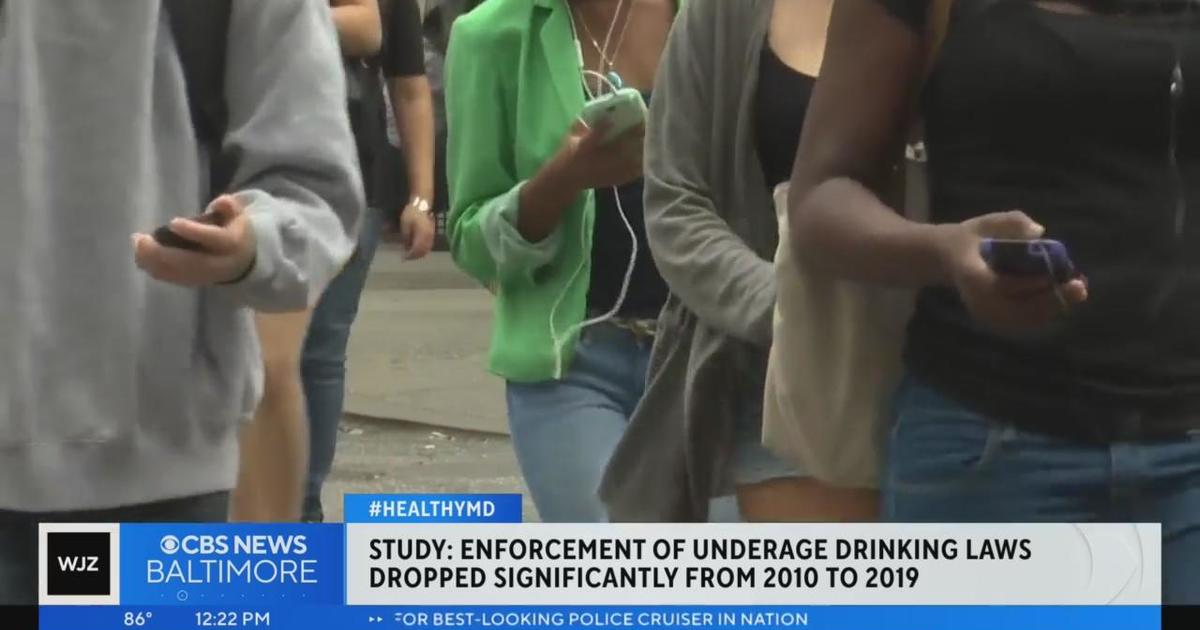 HealthWatch: Study: Enforcement of underage drinking laws dropped from 2010 to 2019 - CBS Baltimore