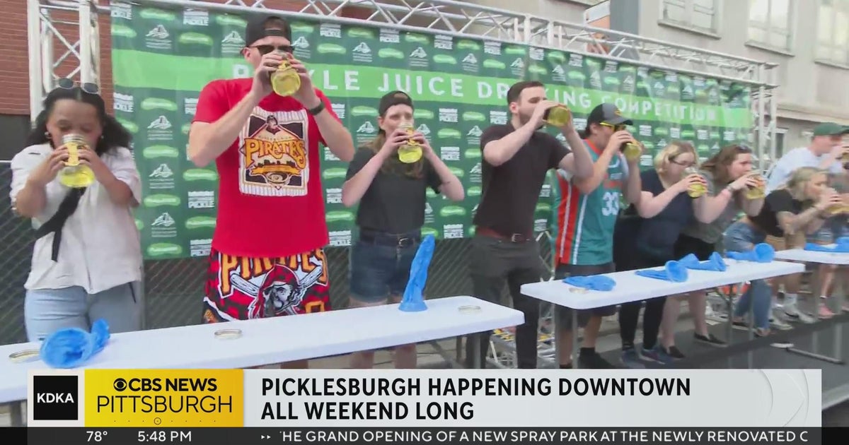 Picklesburgh, including pickle juice drinking contest, kicks off CBS