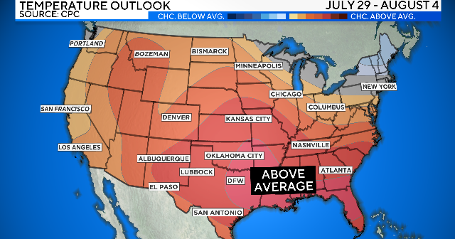 Weekend cold front before triple digits return next week - CBS Texas