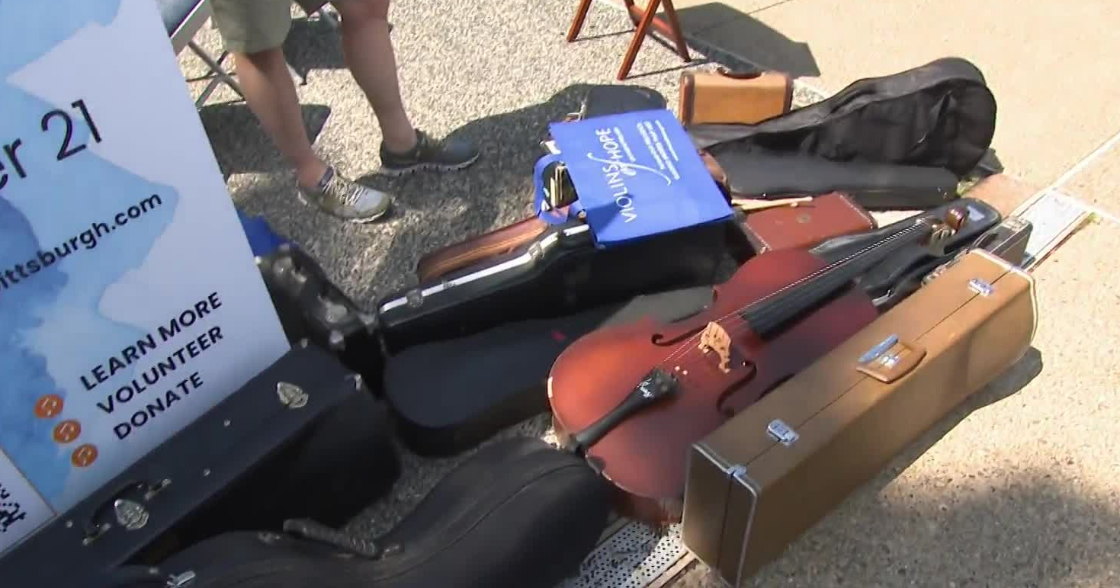 Musical instrument collection drive held in East Liberty - CBS Pittsburgh