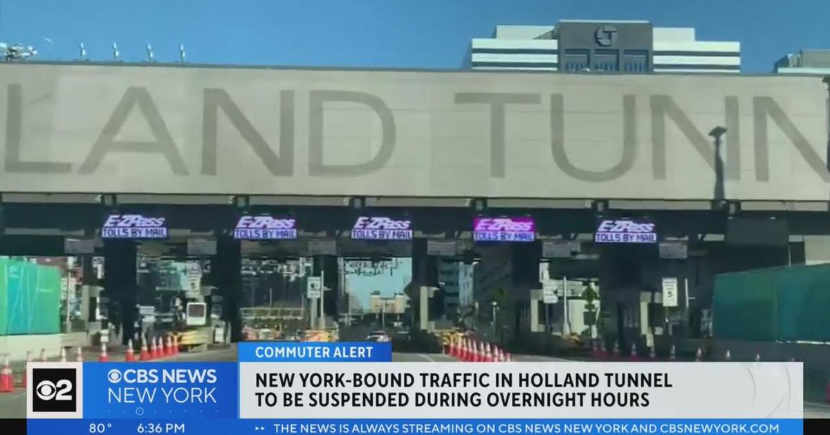 Traffic in the Holland Tunnel to New York is halted overnight