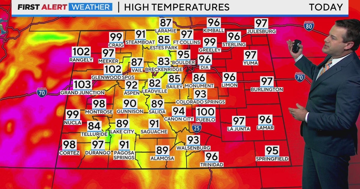 Temperatures on the up-and-up, 100 degrees possible Monday - CBS Colorado
