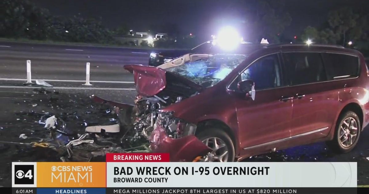 Right away completely wrong-way crash on I-95 in Broward sends at least 3 people today to the healthcare facility