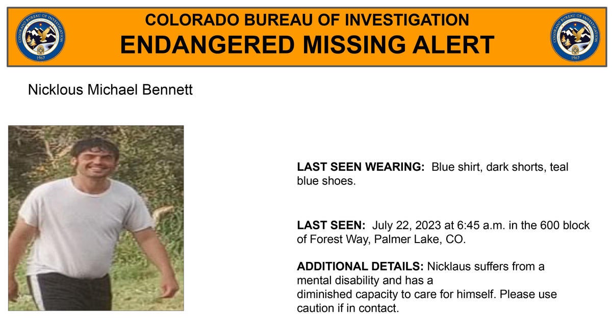 Colorado Bureau of Investigation issues Endangered Missing Alert for ...