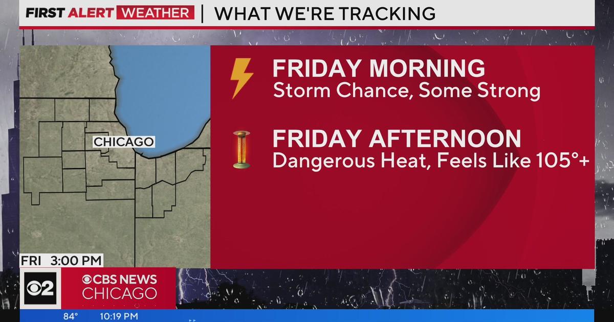 Chicago First Alert Weather: Storm Chance, Dangerous Heat Friday - CBS ...