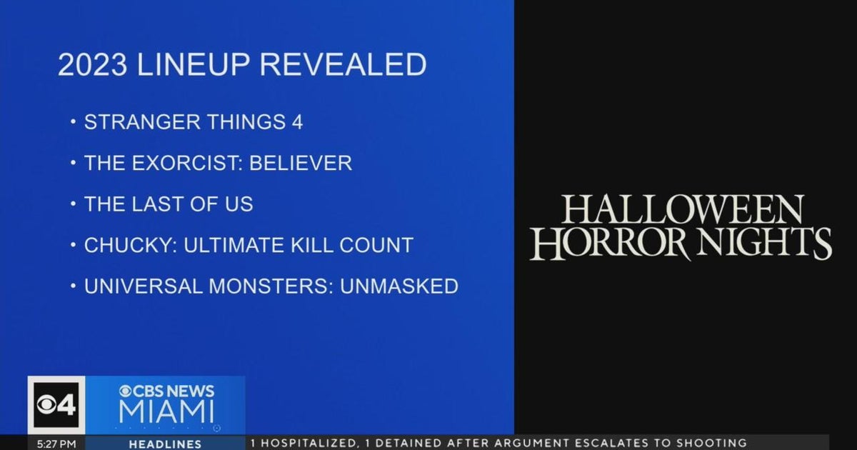Universal Orlando rleease Halloween Horror Nights lineup - CBS Miami