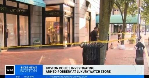 Boston Police investigate armed robbery at watch store - CBS Boston