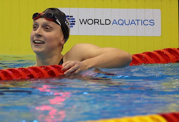 Katie Ledecky breaks Michael Phelps' record for most individual world titles