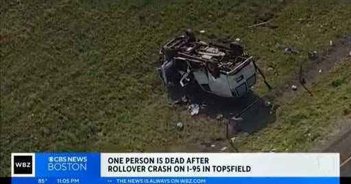 One person dead after rollover crash in Topsfield CBS Boston