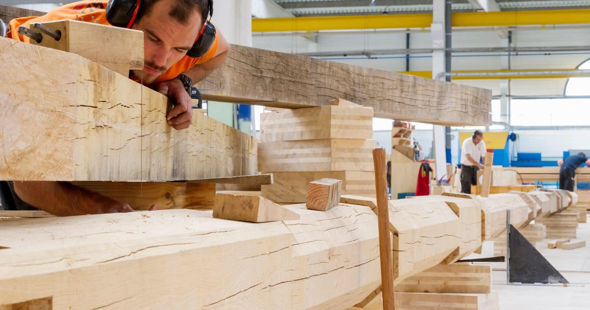 Notre Dame cathedral reconstruction project takes a big leap forward  CBS News Notre Dame cathedral reconstruction project takes a big leap forward  CBS News