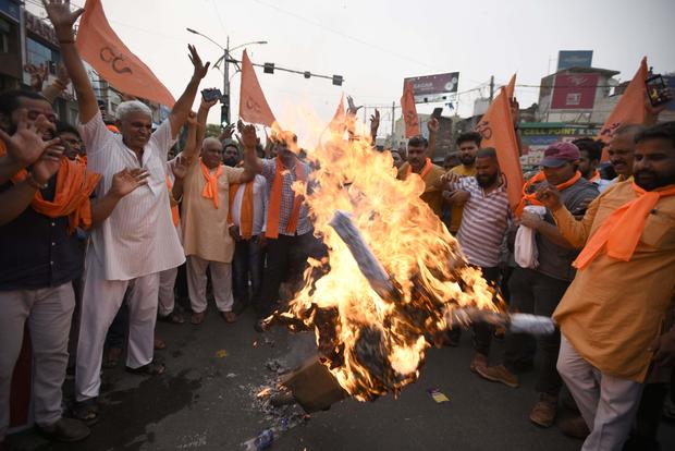 VHP And Bajrang Dal Activists Protest Against Brutal Killing Of Tailor In Udaipur 