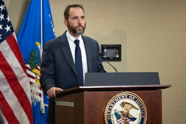 Special counsel Jack Smith makes a statement in Washington on Thursday, June 9, 2023.  