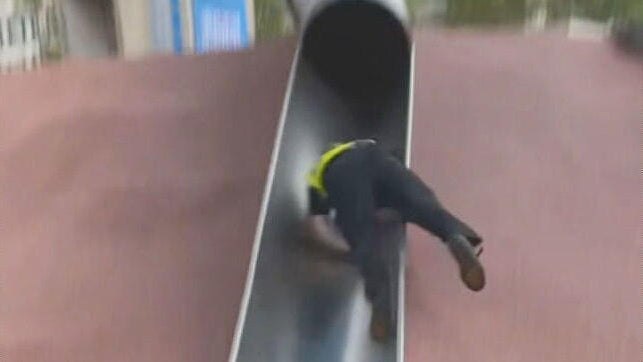 I-Team: Video shows Boston Police officer get hurt on children's slide ...