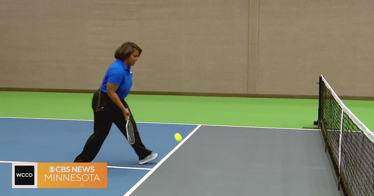 A first-timer plays pickleball - CBS Minnesota