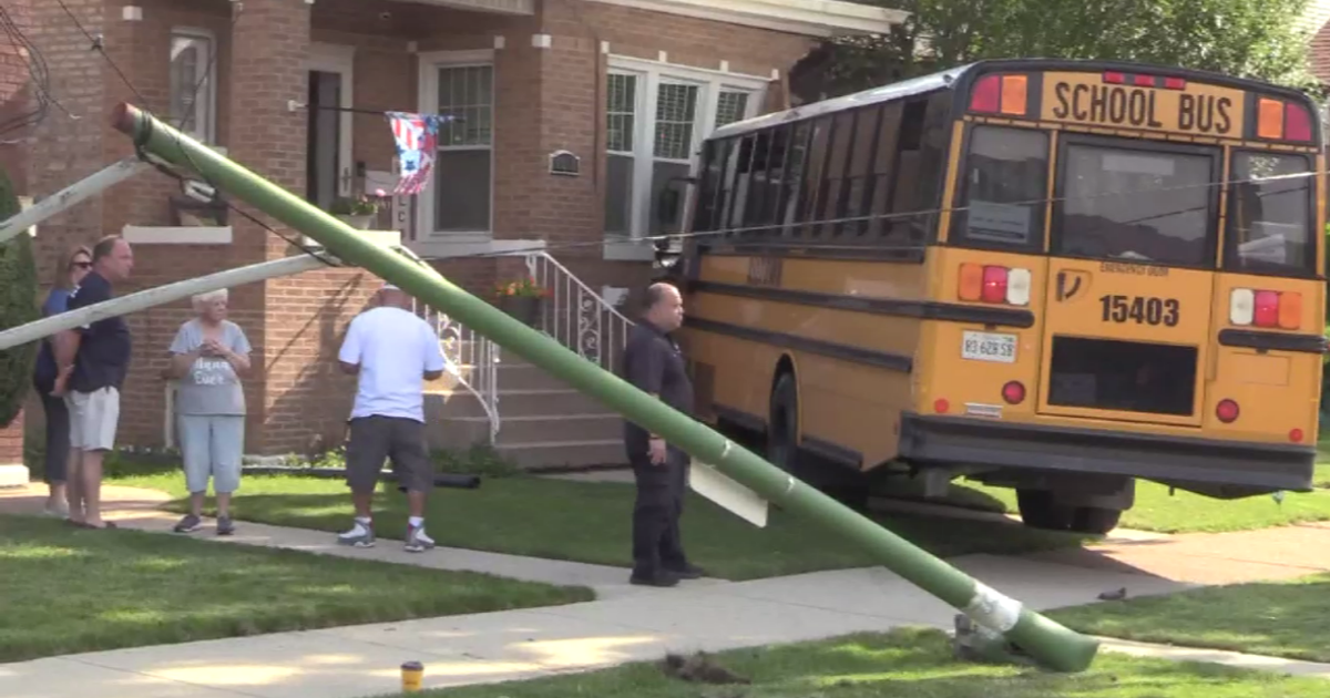 School bus hits house in Dunning; one hospitalized CBS Chicago