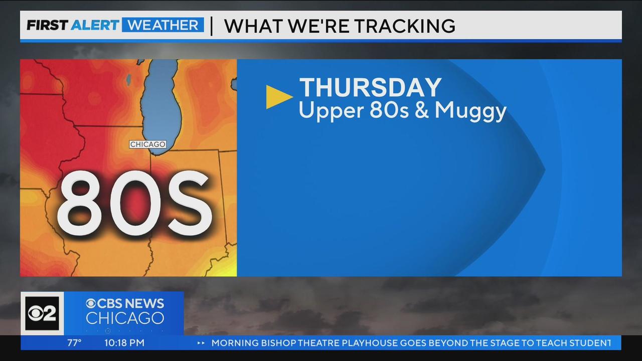 Chicago First Alert Weather Upper 80s and muggy Thursday CBS