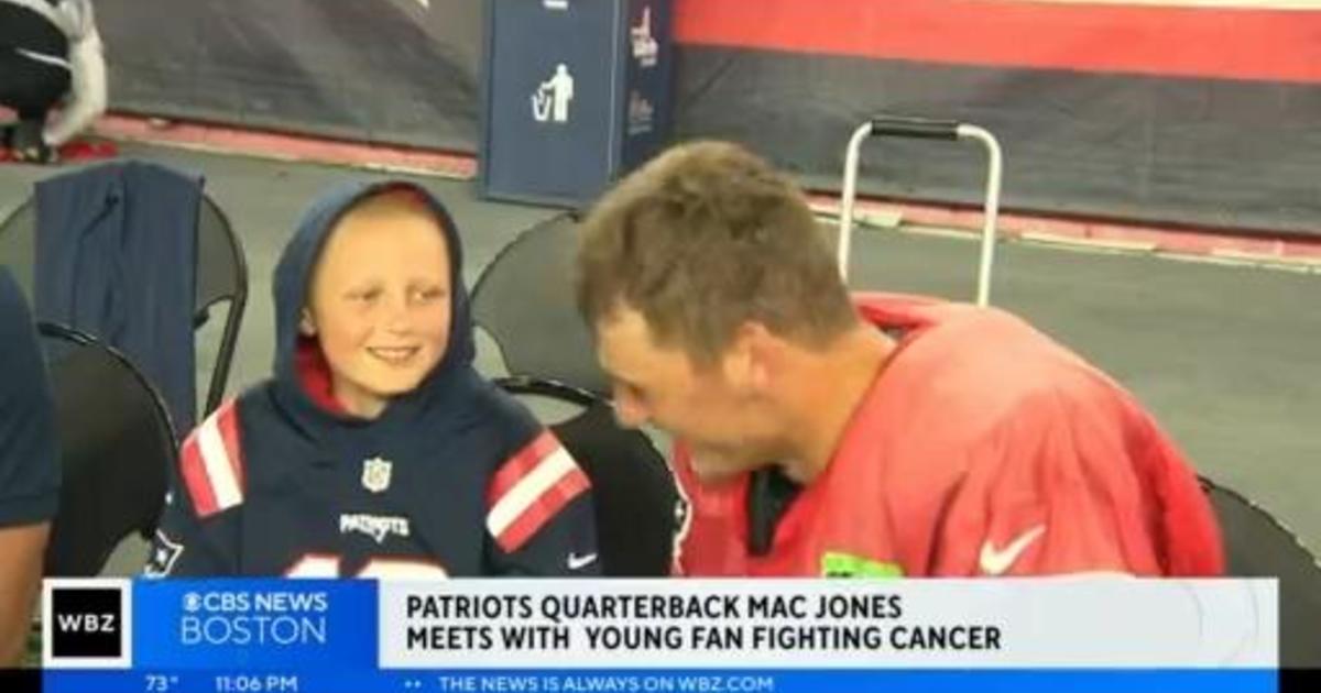 Patriots QB Mac Jones meets young fan battling cancer