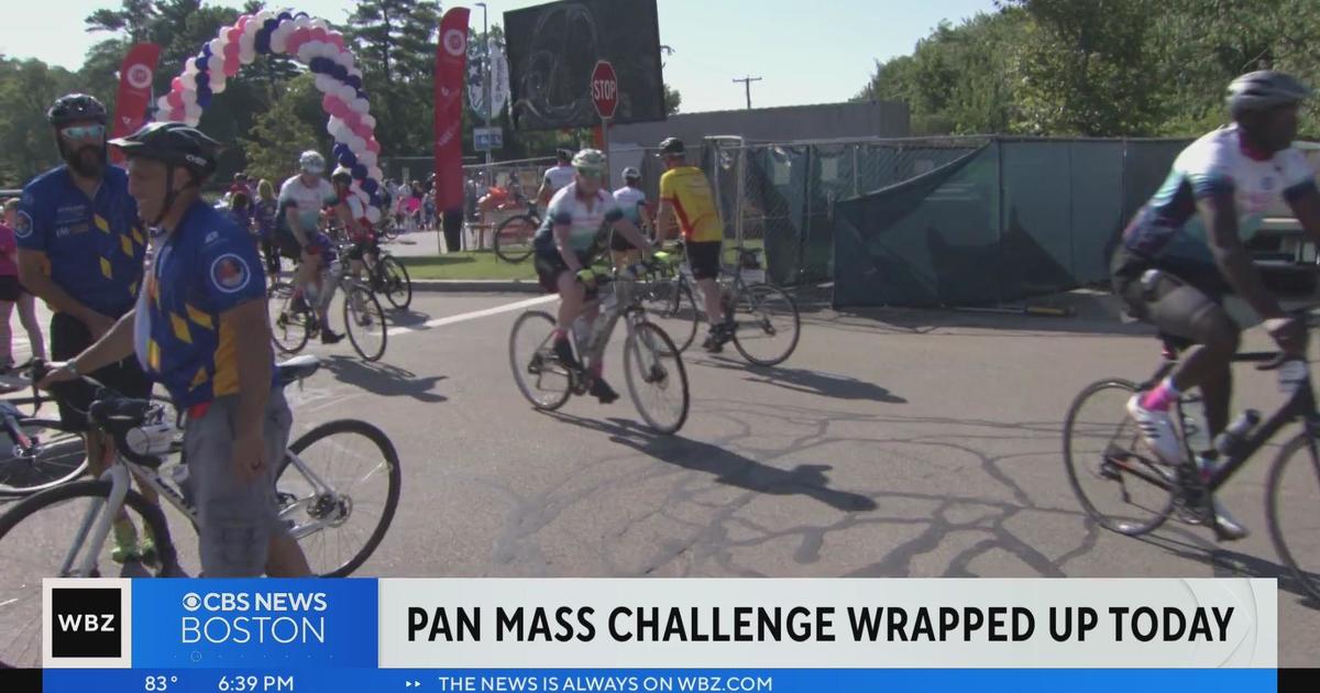 Cyclists finish PanMass Challenge ride, hoping to break record for