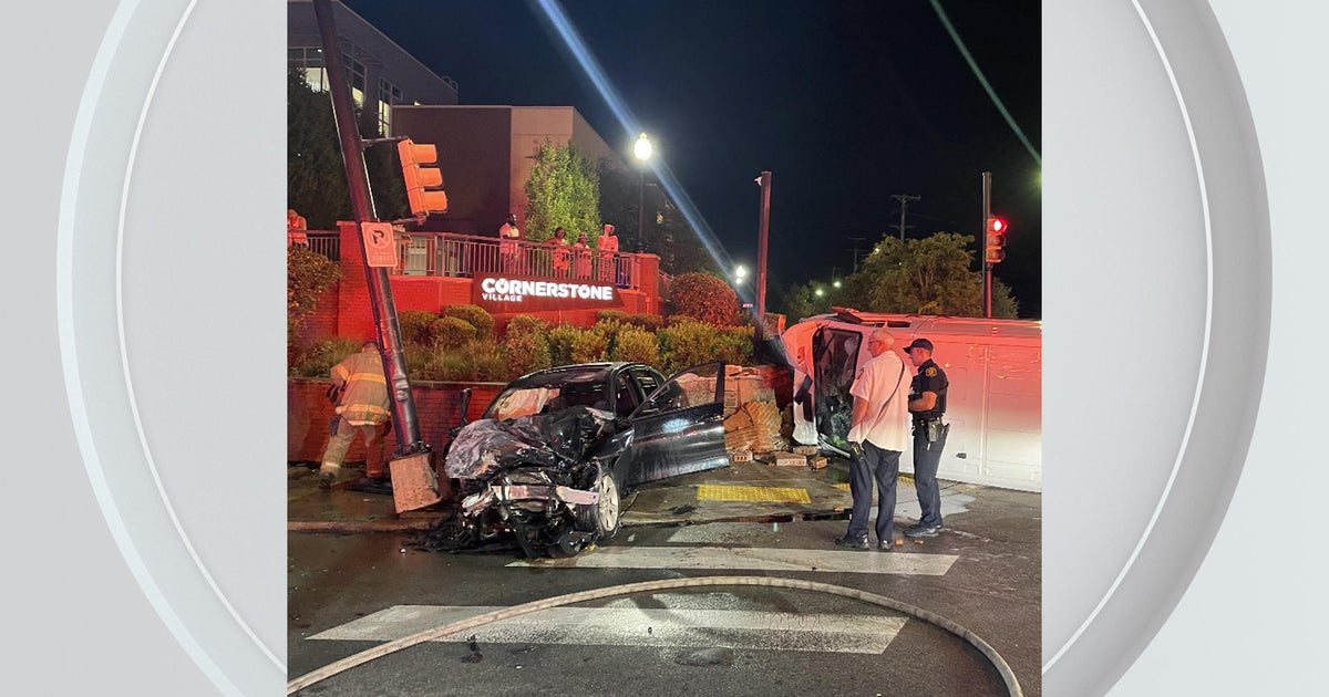 Crash in East Liberty sends four people to the hospital - CBS Pittsburgh